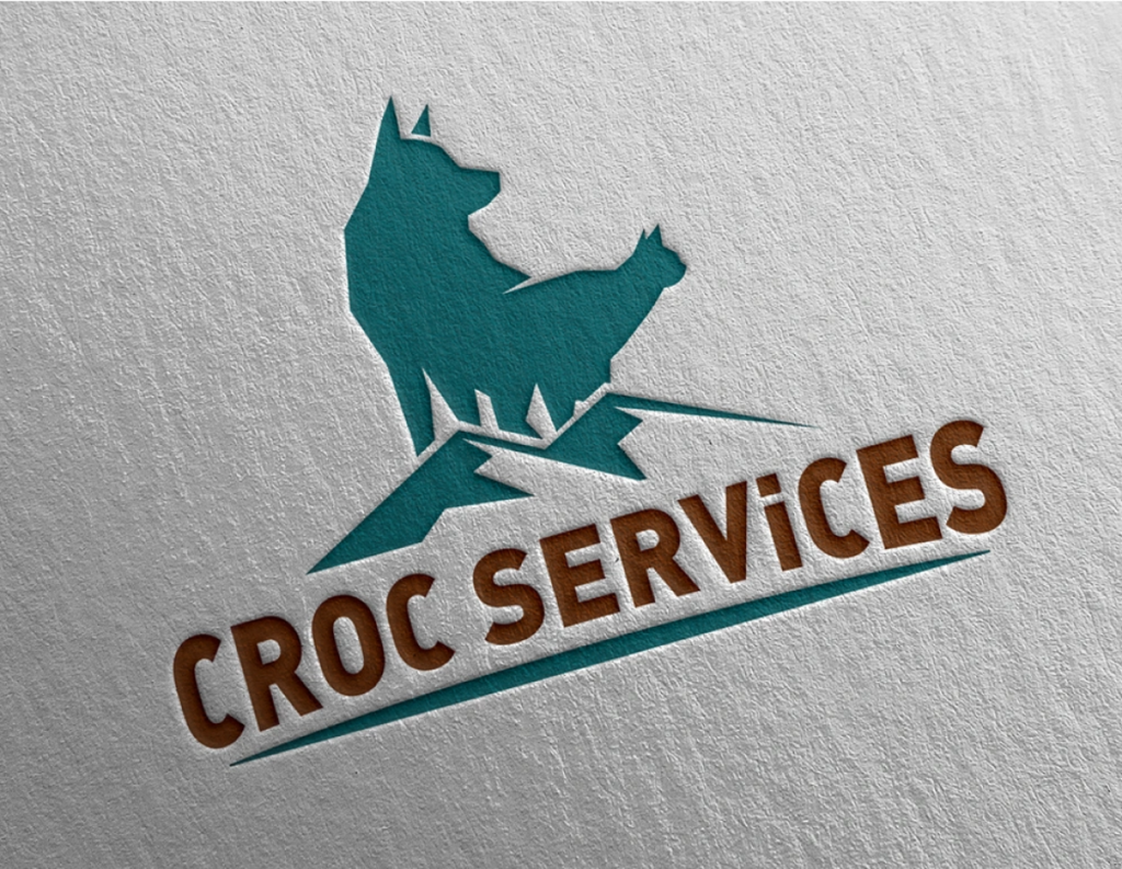 Croc services logo sur un mockup